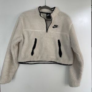 Nike Womens Half Zip Fuzzy Sweater